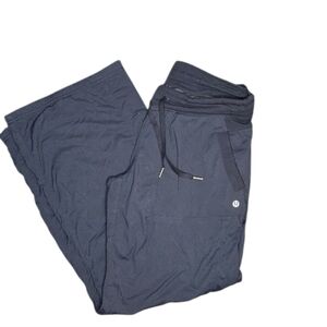 Lululemon Black Dance Studio Lined Pants Wide Leg Yoga Lounge Athleisure Size 8